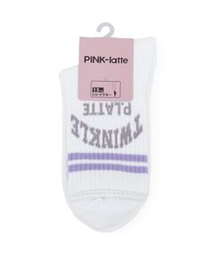 PINK-latte / ピンク ラテ ソックス | 【15cm丈】ラインロゴカレッジソックス