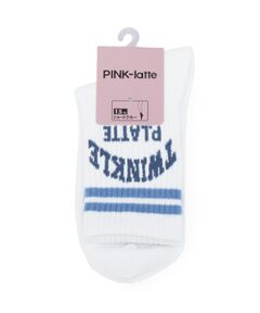 PINK-latte / ピンク ラテ ソックス | 【15cm丈】ラインロゴカレッジソックス