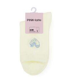 PINK-latte / ピンク ラテ ソックス | 【15cm丈】ハートロゴ刺繍クルー