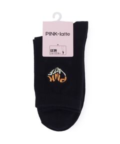 PINK-latte / ピンク ラテ ソックス | 【15cm丈】ハートロゴ刺繍クルー
