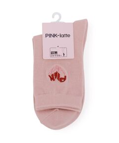 PINK-latte / ピンク ラテ ソックス | 【15cm丈】ハートロゴ刺繍クルー