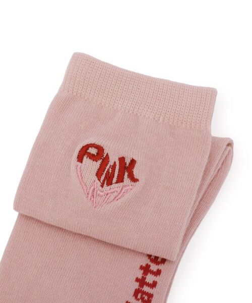 PINK-latte / ピンク ラテ ソックス | 【15cm丈】ハートロゴ刺繍クルー | 詳細3