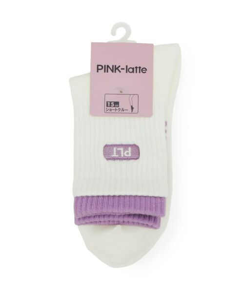 PINK-latte/ピンク ラテ 【15cm丈】フェイククルーショートソックス ホワイト(101) 00 PINK-latte/ピンク ラテ 【15cm丈】フェイククルーショートソックス ホワイト(101) 00