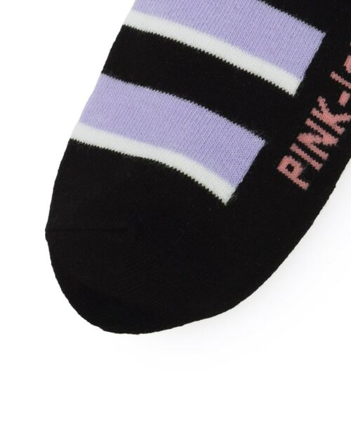 PINK-latte / ピンク ラテ ソックス | 【15cm丈】ボーダー刺繍クルー | 詳細4