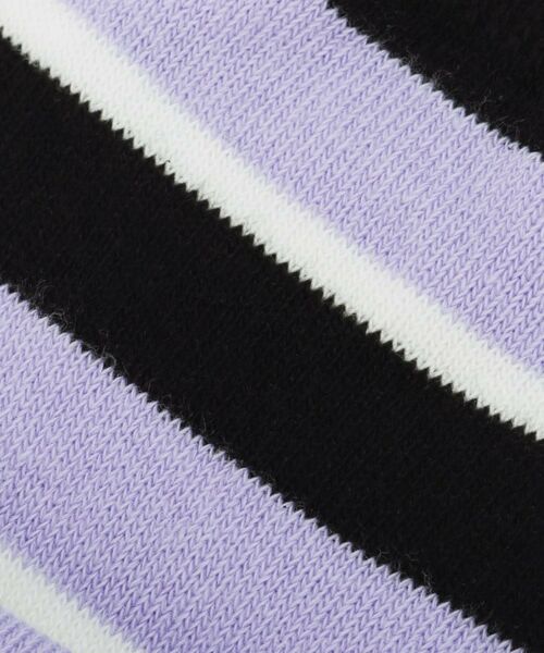 PINK-latte / ピンク ラテ ソックス | 【15cm丈】ボーダー刺繍クルー | 詳細5