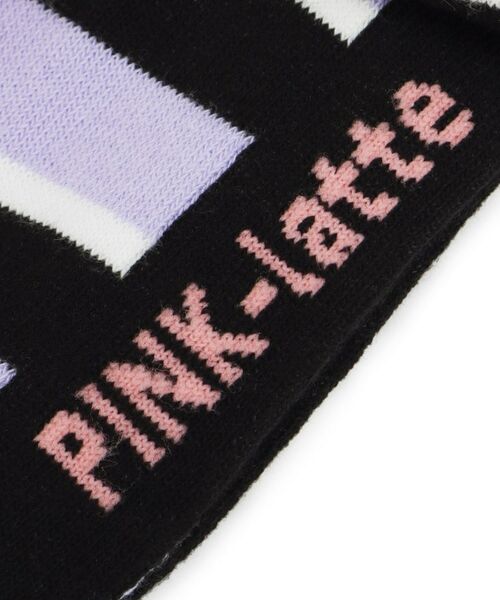 PINK-latte / ピンク ラテ ソックス | 【15cm丈】ボーダー刺繍クルー | 詳細7