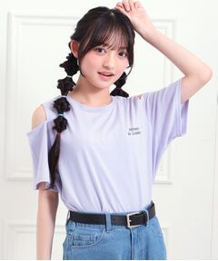 PINK-latte / ピンク ラテ Tシャツ | 肩あきバックプリントビッグTシャツ