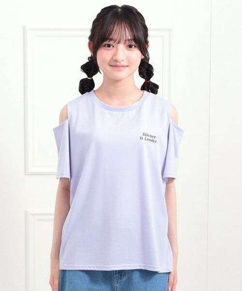 PINK-latte / ピンク ラテ Tシャツ | 肩あきバックプリントビッグTシャツ | 詳細1