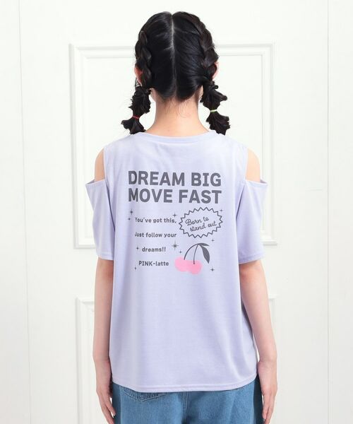 PINK-latte / ピンク ラテ Tシャツ | 肩あきバックプリントビッグTシャツ | 詳細3
