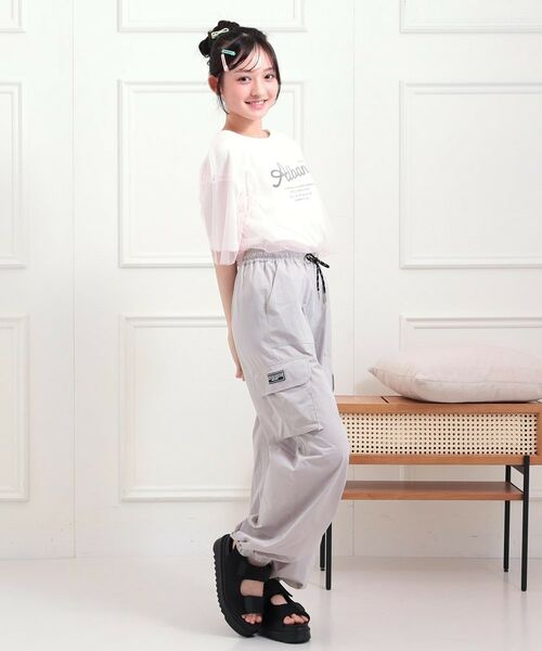 PINK-latte / ピンク ラテ カットソー | チュールドッキングビッグTシャツ | 詳細13