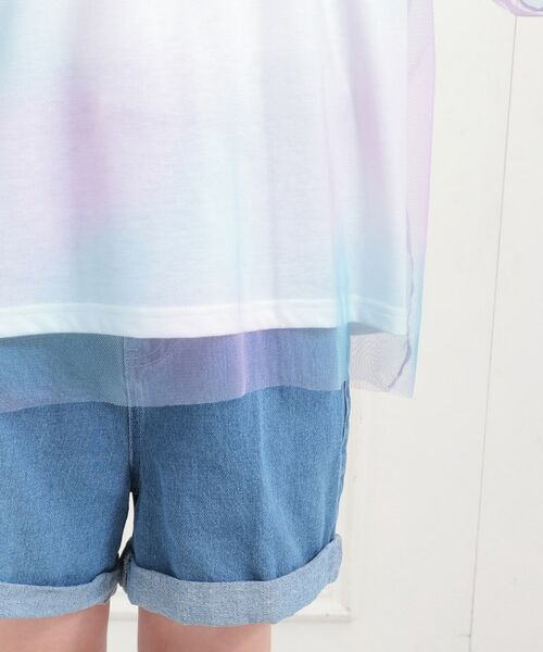 PINK-latte / ピンク ラテ カットソー | チュールドッキングビッグTシャツ | 詳細6