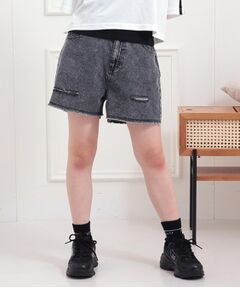 PINK-latte / ピンク ラテ ショート・ハーフ・半端丈パンツ | ダメージショートパンツ