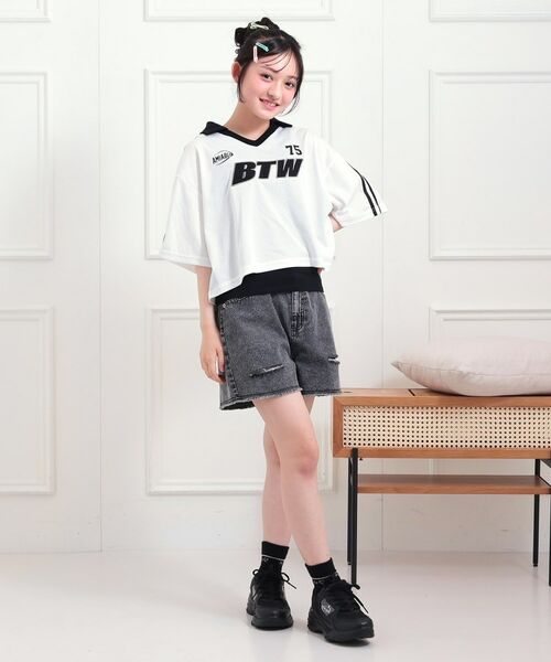 PINK-latte / ピンク ラテ ショート・ハーフ・半端丈パンツ | ダメージショートパンツ | 詳細14