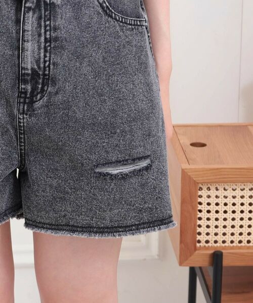 PINK-latte / ピンク ラテ ショート・ハーフ・半端丈パンツ | ダメージショートパンツ | 詳細7