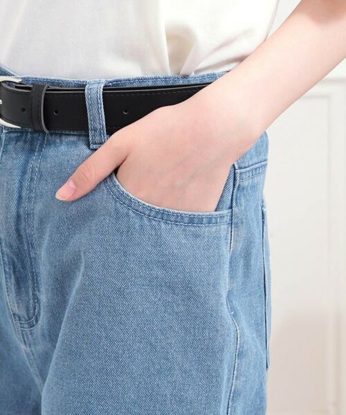 PINK-latte / ピンク ラテ ショート・ハーフ・半端丈パンツ | ベルト付きデニムショートパンツ | 詳細5