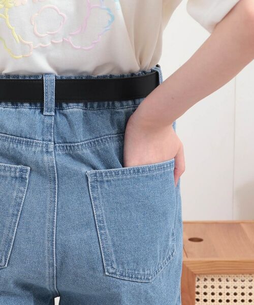 PINK-latte / ピンク ラテ ショート・ハーフ・半端丈パンツ | ベルト付きデニムショートパンツ | 詳細6
