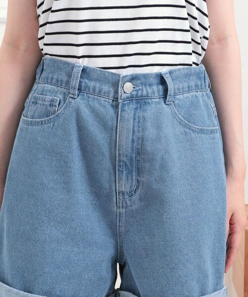 PINK-latte / ピンク ラテ ショート・ハーフ・半端丈パンツ | ベルト付きデニムショートパンツ | 詳細8