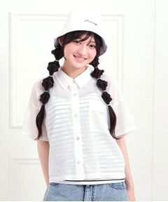 PINK-latte / ピンク ラテ その他トップス | 【セットアイテム】半袖シアーシャツ＋冷感キャミセット