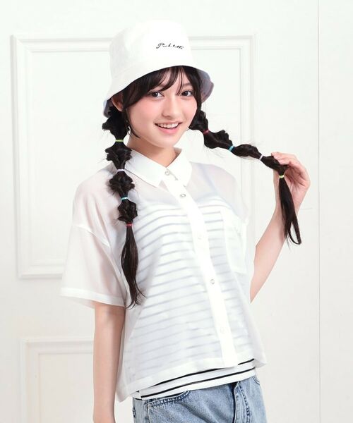 PINK-latte / ピンク ラテ その他トップス | 【セットアイテム】半袖シアーシャツ+冷感キャミセット | 詳細10