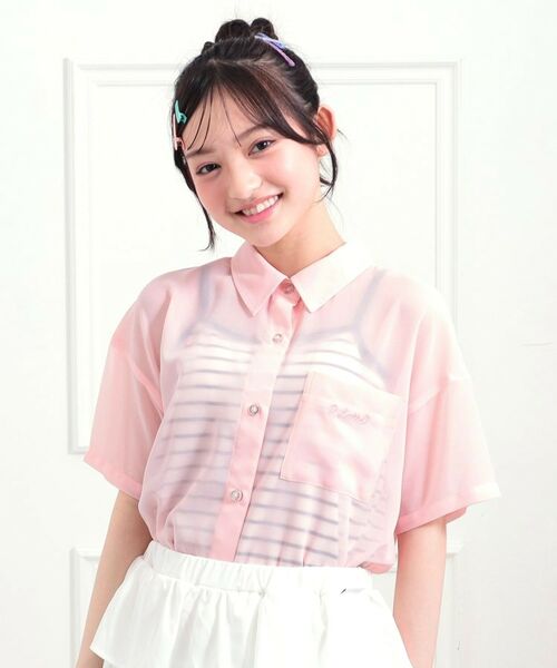 PINK-latte / ピンク ラテ その他トップス | 【セットアイテム】半袖シアーシャツ+冷感キャミセット | 詳細18