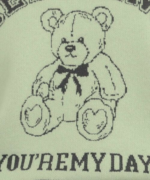 PINK-latte / ピンク ラテ ニット・セーター | コットンジャカードくまプルオーバー | 詳細13