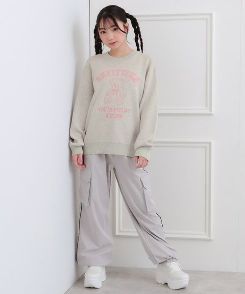 PINK-latte / ピンク ラテ ニット・セーター | コットンジャカードくまプルオーバー | 詳細15