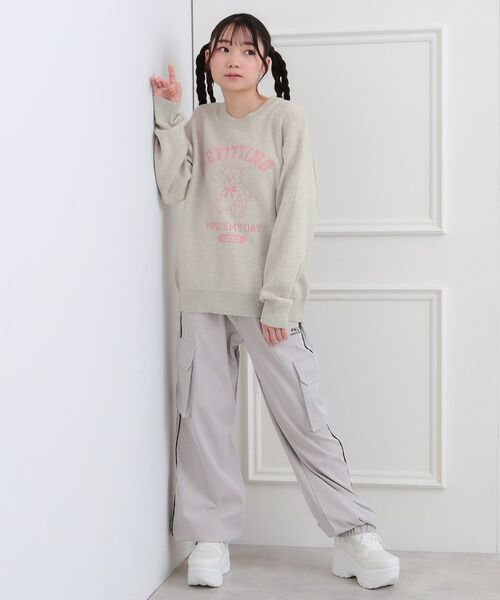 PINK-latte / ピンク ラテ ニット・セーター | コットンジャカードくまプルオーバー | 詳細16