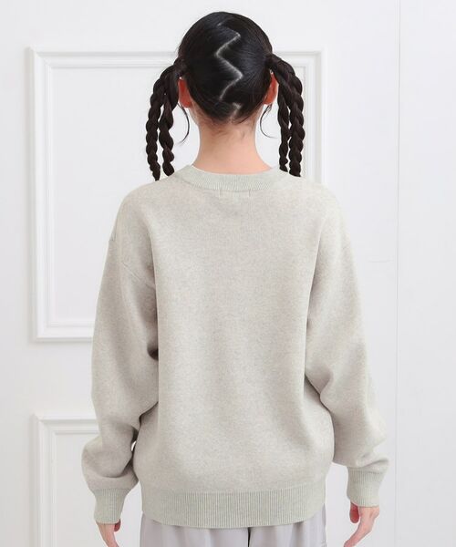 PINK-latte / ピンク ラテ ニット・セーター | コットンジャカードくまプルオーバー | 詳細3