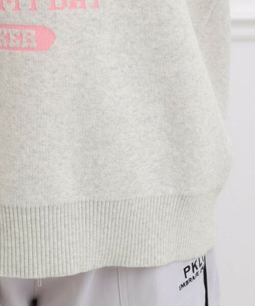 PINK-latte / ピンク ラテ ニット・セーター | コットンジャカードくまプルオーバー | 詳細6