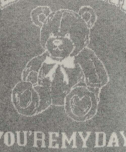 PINK-latte / ピンク ラテ ニット・セーター | コットンジャカードくまプルオーバー | 詳細9