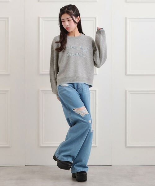 PINK-latte / ピンク ラテ ニット・セーター | コード風ステッチニットプルオーバー | 詳細12