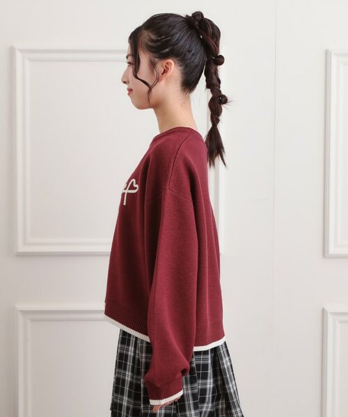 PINK-latte / ピンク ラテ ニット・セーター | コード風ステッチニットプルオーバー | 詳細2