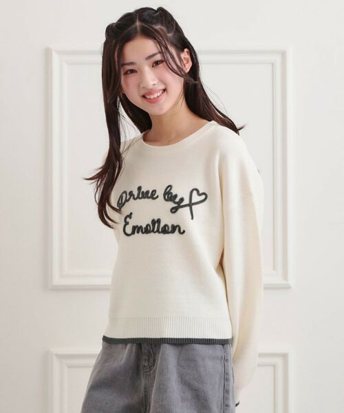 PINK-latte / ピンク ラテ ニット・セーター | コード風ステッチニットプルオーバー | 詳細7