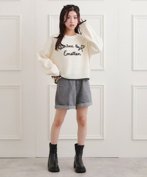 PINK-latte / ピンク ラテ ニット・セーター | コード風ステッチニットプルオーバー | 詳細8