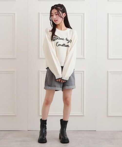 PINK-latte / ピンク ラテ ニット・セーター | コード風ステッチニットプルオーバー | 詳細9