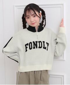 PINK-latte / ピンク ラテ ニット・セーター | もちもちハーフZIPニットプルオーバー