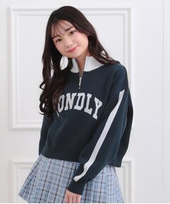 PINK-latte / ピンク ラテ ニット・セーター | もちもちハーフZIPニットプルオーバー