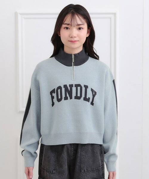 PINK-latte / ピンク ラテ ニット・セーター | もちもちハーフZIPニットプルオーバー | 詳細1