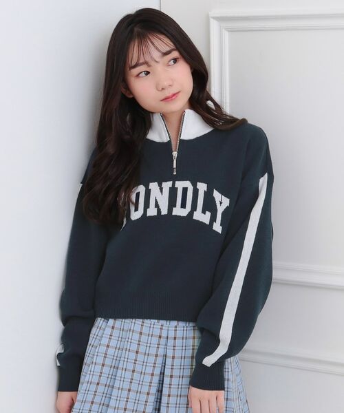 PINK-latte / ピンク ラテ ニット・セーター | もちもちハーフZIPニットプルオーバー | 詳細11