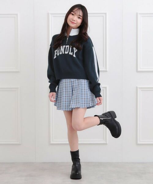 PINK-latte / ピンク ラテ ニット・セーター | もちもちハーフZIPニットプルオーバー | 詳細13