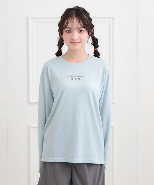 PINK-latte / ピンク ラテ Tシャツ | くまちゃんビッグロンT | 詳細1