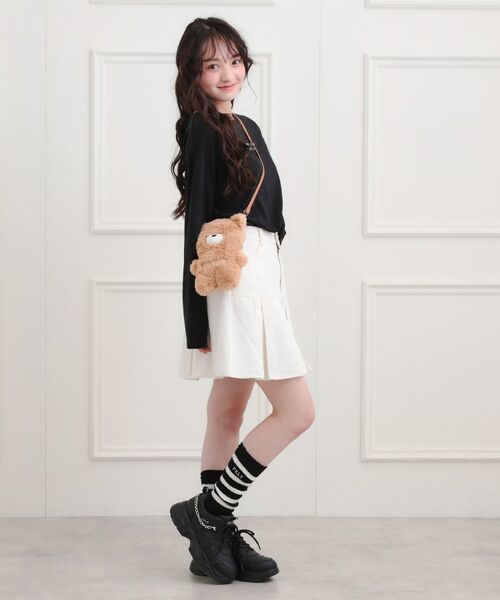 PINK-latte / ピンク ラテ Tシャツ | くまちゃんビッグロンT | 詳細14