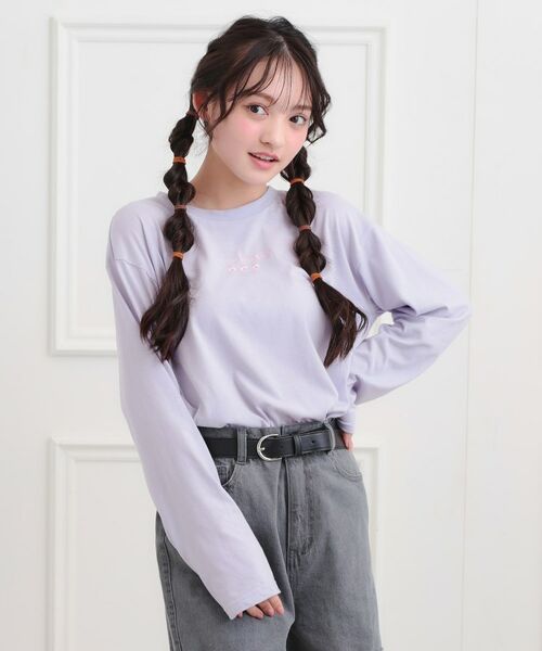 PINK-latte / ピンク ラテ Tシャツ | くまちゃんビッグロンT | 詳細16