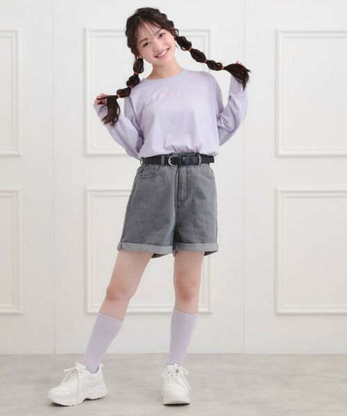 PINK-latte / ピンク ラテ Tシャツ | くまちゃんビッグロンT | 詳細17