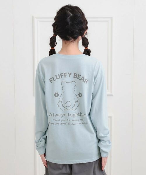 PINK-latte / ピンク ラテ Tシャツ | くまちゃんビッグロンT | 詳細3