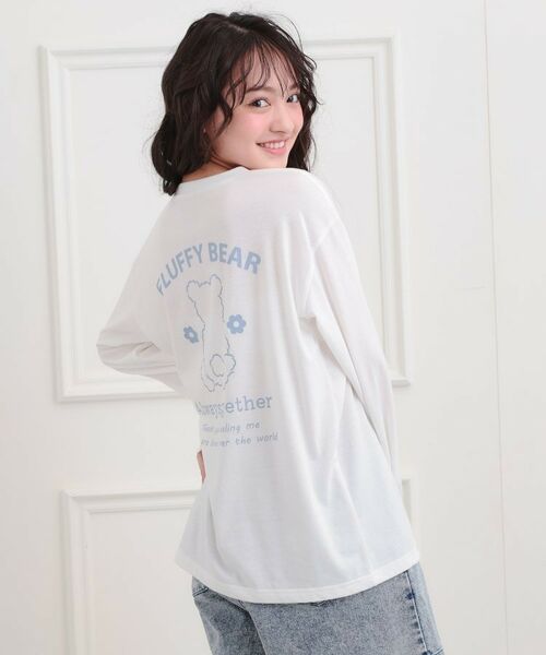 PINK-latte / ピンク ラテ Tシャツ | くまちゃんビッグロンT | 詳細8