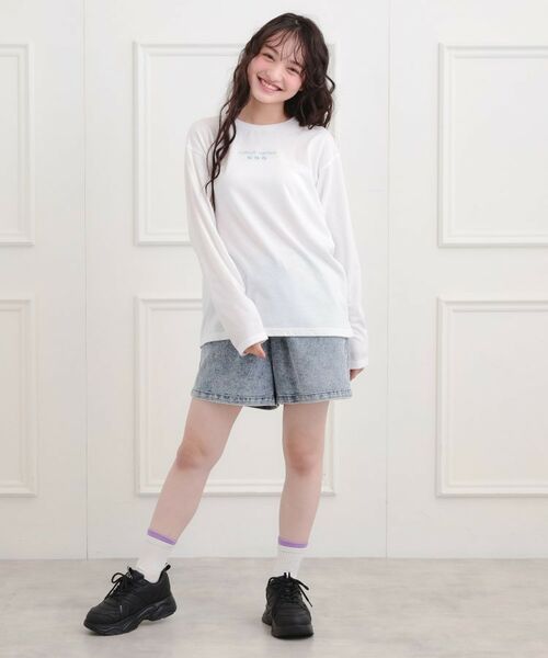 PINK-latte / ピンク ラテ Tシャツ | くまちゃんビッグロンT | 詳細9