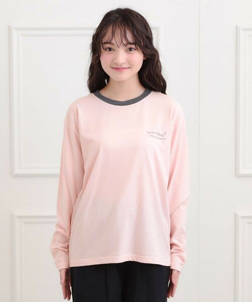 PINK-latte / ピンク ラテ Tシャツ | リンガープリントロンT | 詳細1