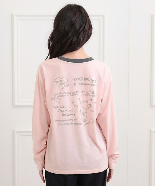 PINK-latte / ピンク ラテ Tシャツ | リンガープリントロンT | 詳細3
