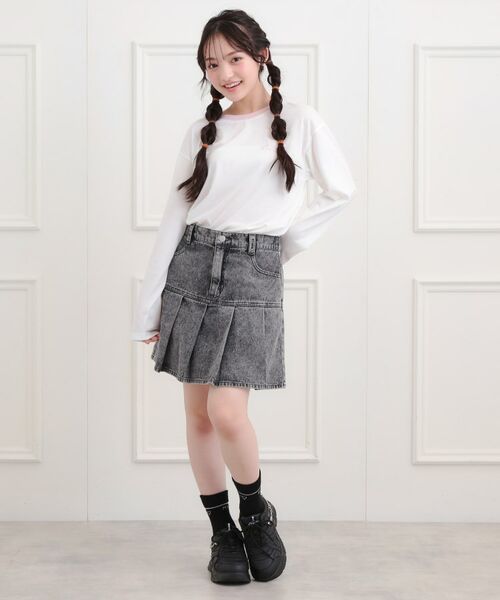 PINK-latte / ピンク ラテ Tシャツ | リンガープリントロンT | 詳細9